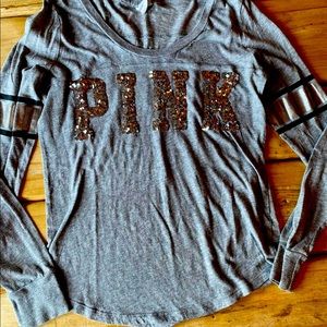 Victoria’s Secret PINK long sleeve sequin shirt ✨